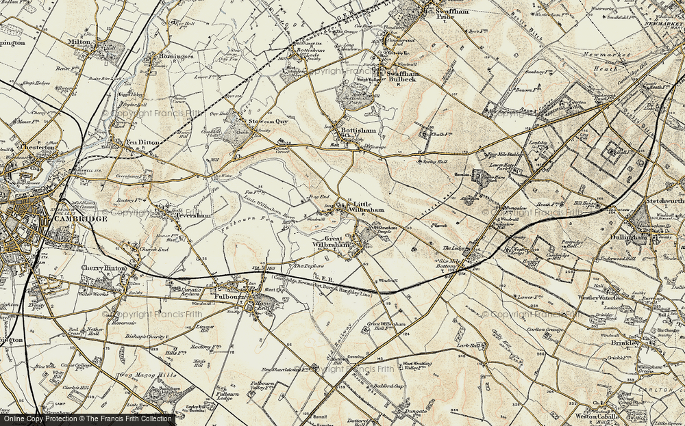 Old Map of Little Wilbraham, 1899-1901 in 1899-1901