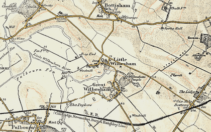 Old map of Little Wilbraham in 1899-1901