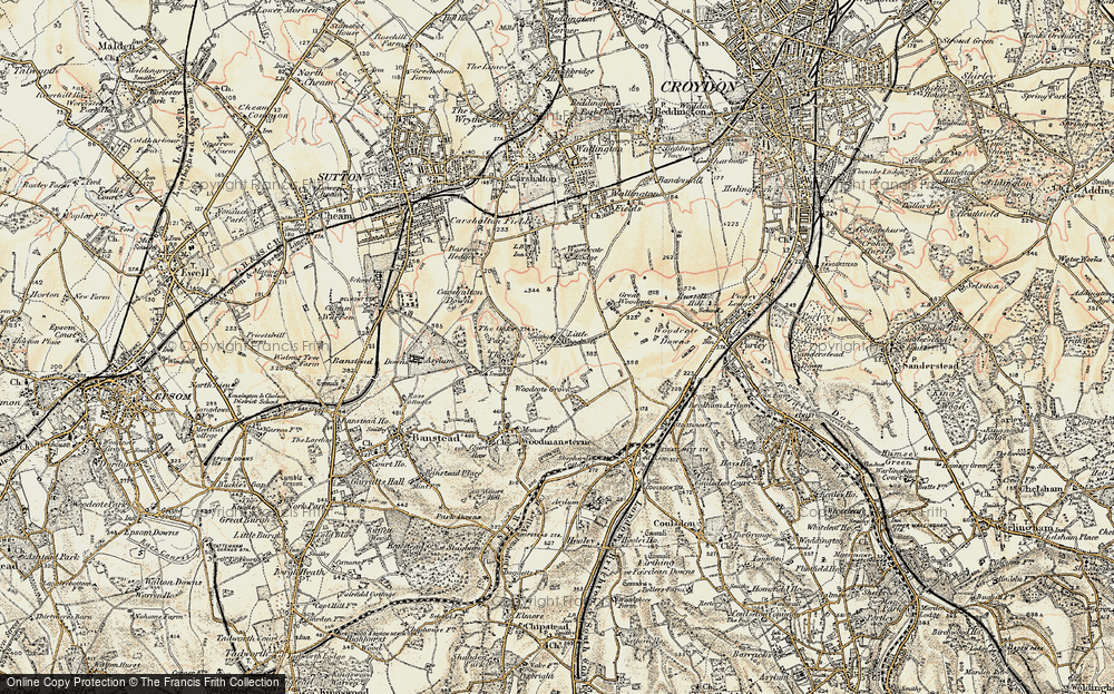 Old Map of Little Woodcote, 1897-1909 in 1897-1909