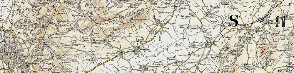 Old map of Little Worthen in 1902-1903
