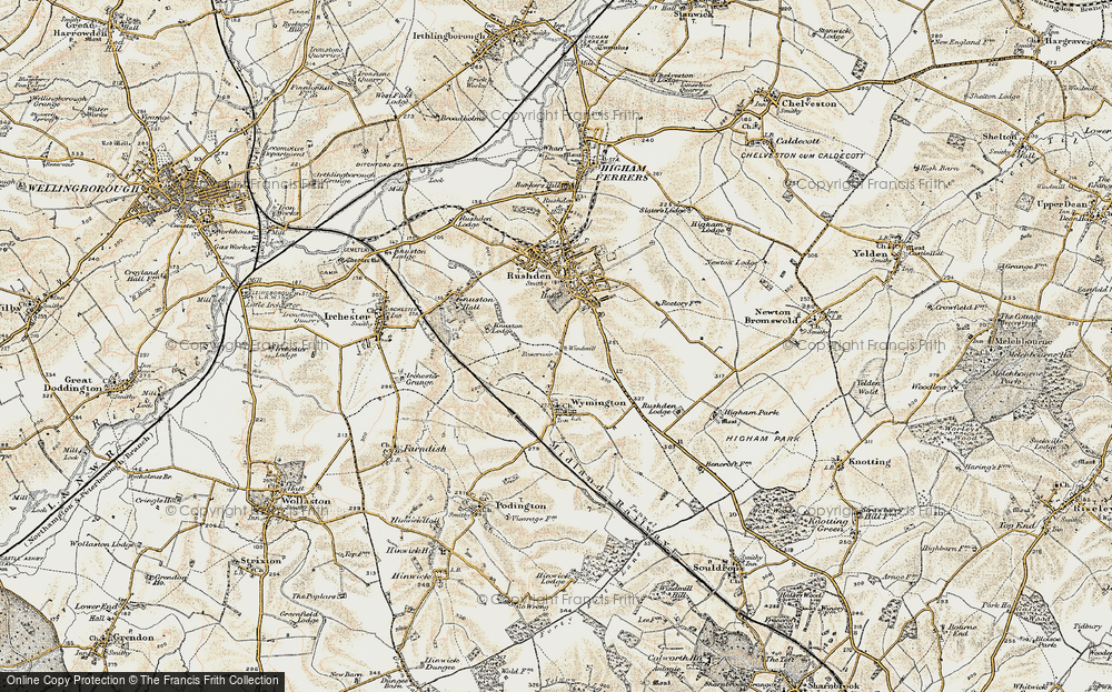 Old Map of Little Wymington, 1898-1901 in 1898-1901