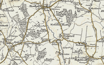 Old map of Little Wytheford in 1902