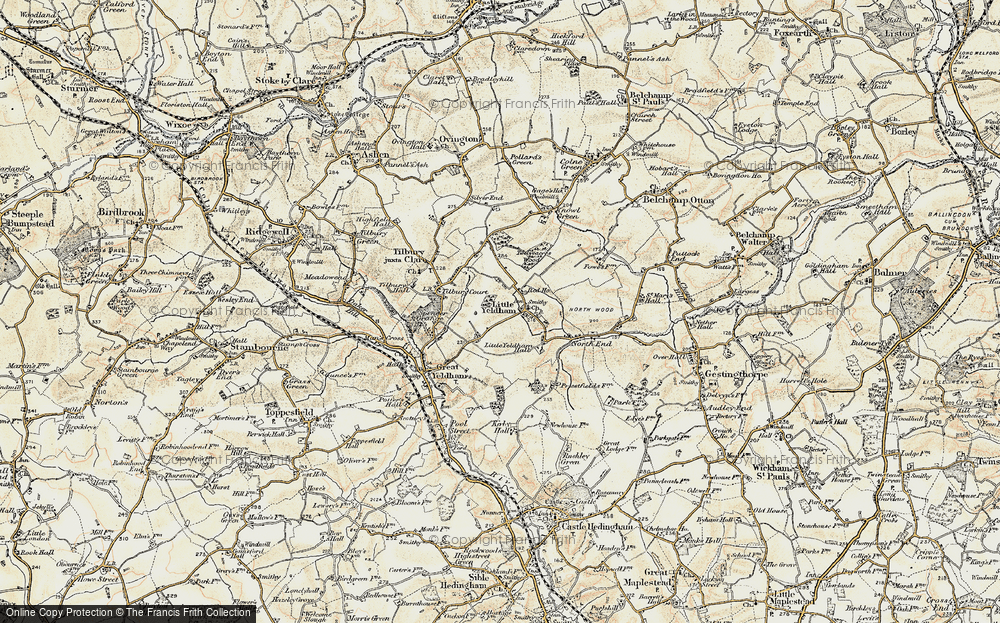 Old Map of Little Yeldham, 1898-1901 in 1898-1901