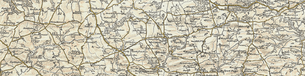 Old map of Brindifield in 1899-1900