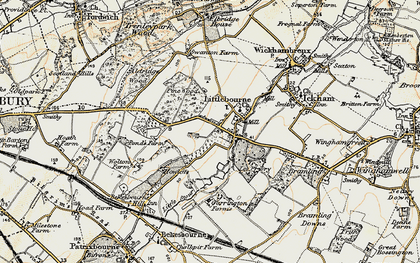 Old map of Littlebourne in 1898-1899