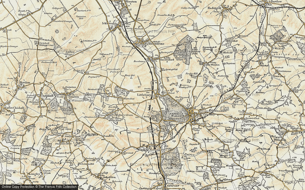 Old Map of Littlebury, 1898-1901 in 1898-1901