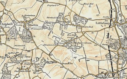 Old map of Littlebury Green in 1898-1901