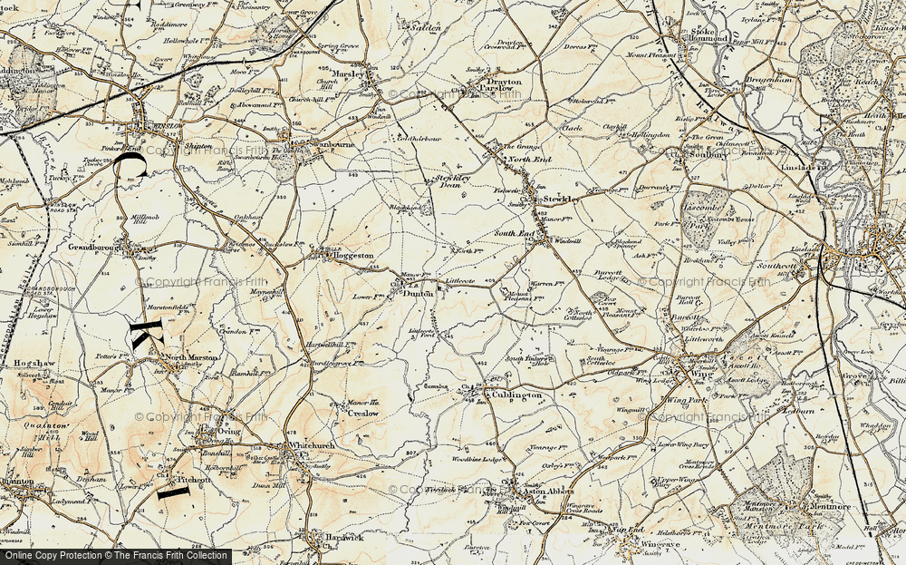 Old Map of Historic Map covering Lidcote Village in 1898