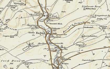 Old map of Littlecott in 1897-1899