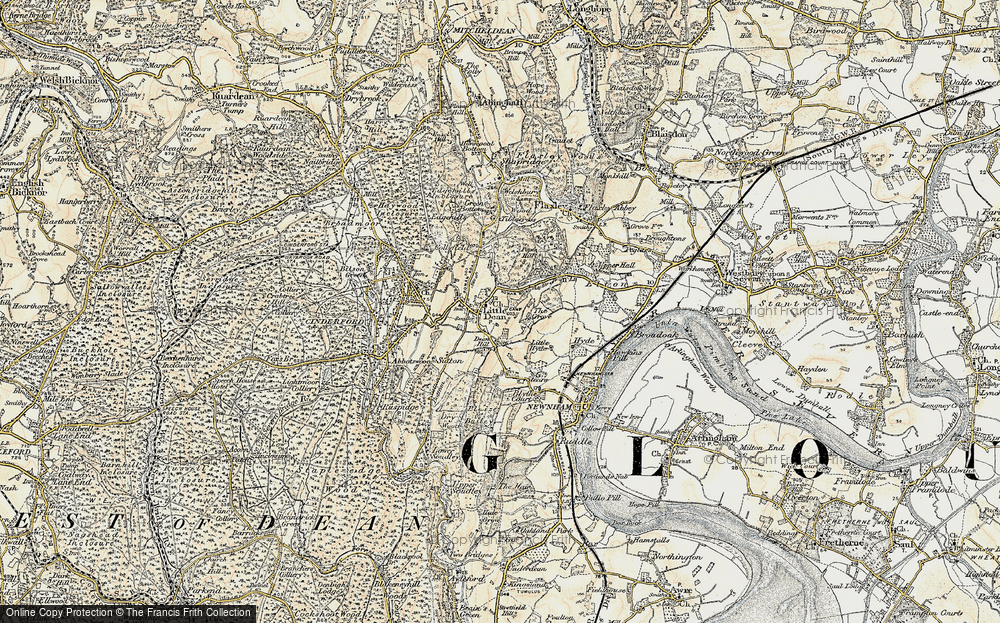 Old Map of Littledean, 1899-1900 in 1899-1900