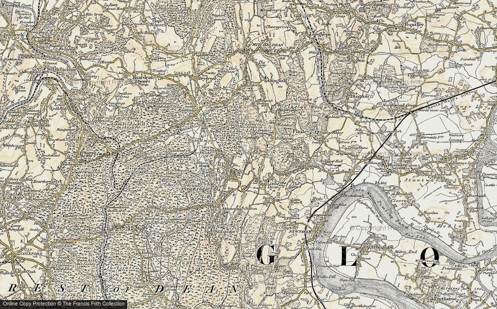 Old Map of Littledean Hill, 1899-1900 in 1899-1900