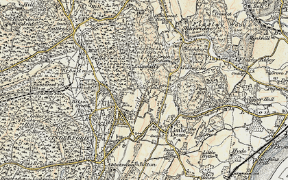 Old map of Littledean Hill in 1899-1900