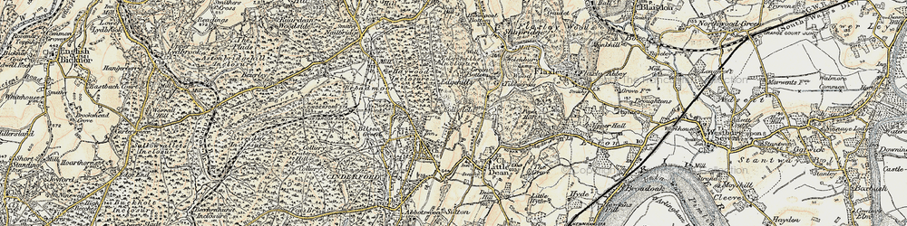 Old map of Littledean Hill in 1899-1900