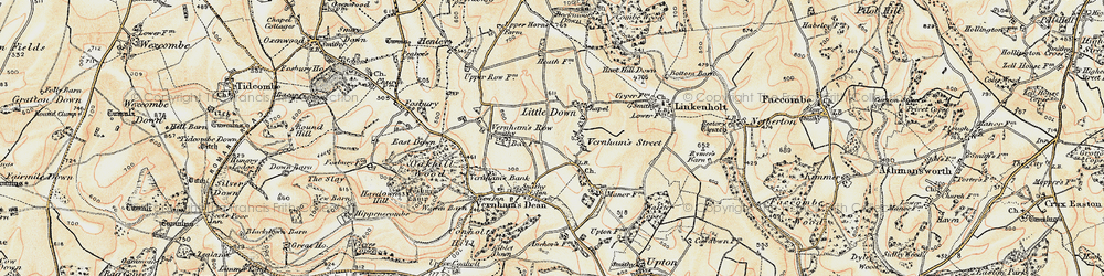 Old map of Littledown in 1897-1900