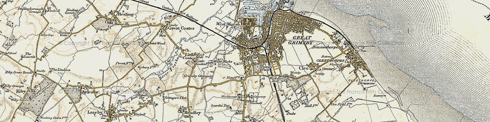 Old map of Littlefield in 1903-1908