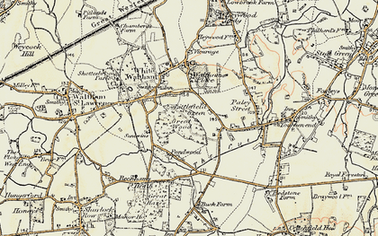 Old map of Littlefield Green in 1897-1909