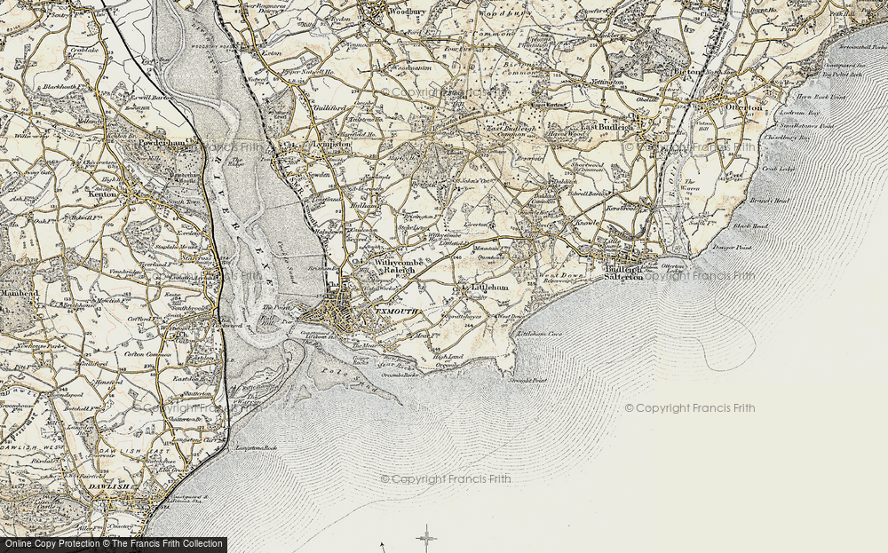 Old Map of Littleham, 1899 in 1899