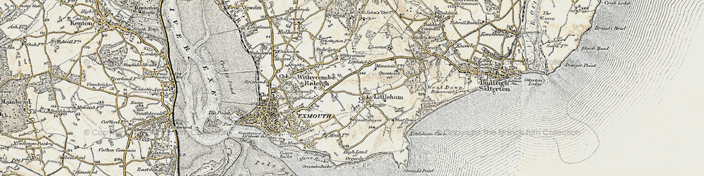 Old map of Littleham in 1899