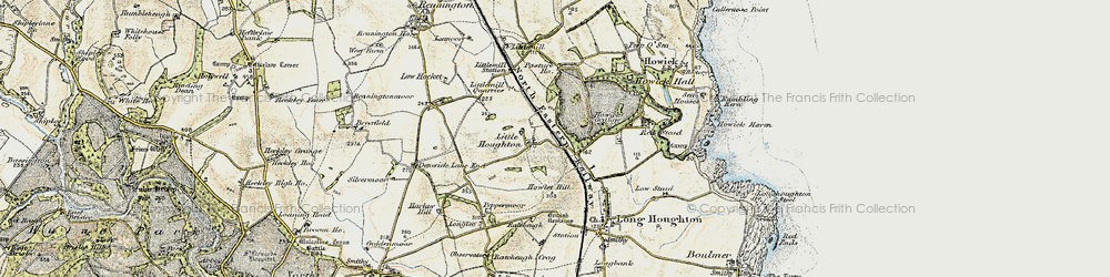 Old map of Littlehoughton in 1901-1903