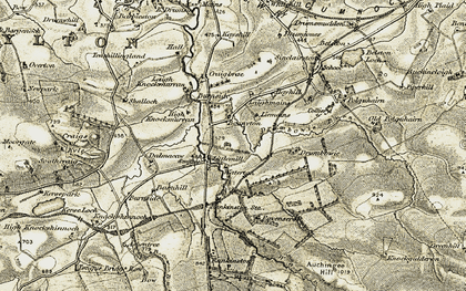 Old map of Littlemill in 1904-1906