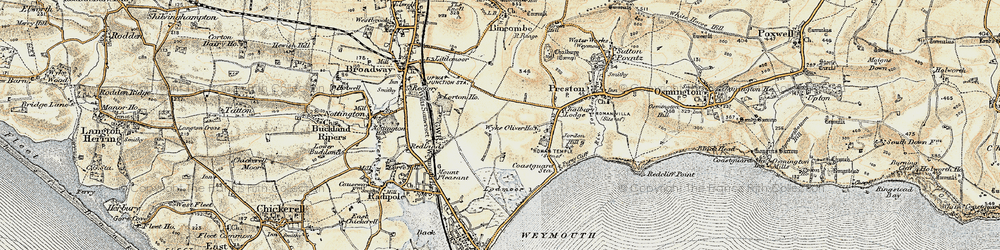 Old map of Littlemoor in 1899