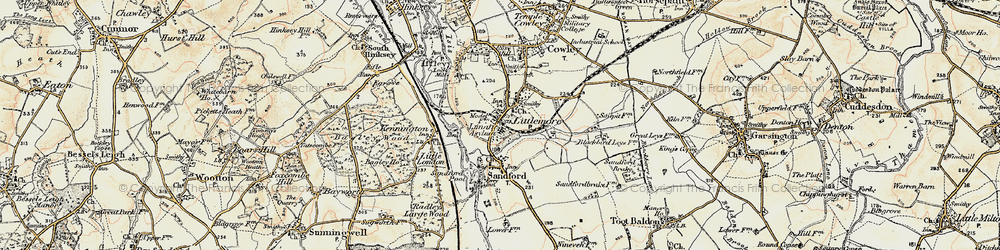 Old map of Littlemore in 1897-1899