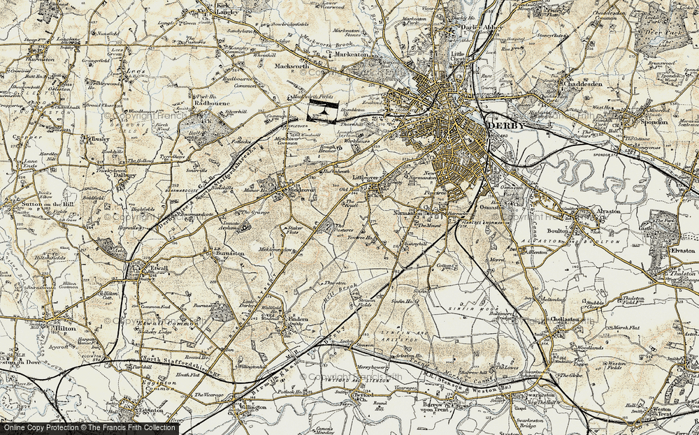 Old Map of Littleover, 1902-1903 in 1902-1903