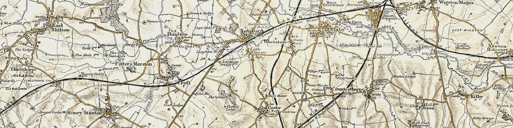 Old map of Littlethorpe in 1901-1903