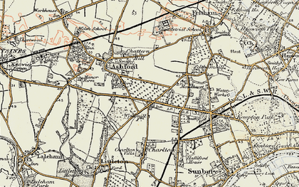 Old map of Littleton Common in 1897-1909
