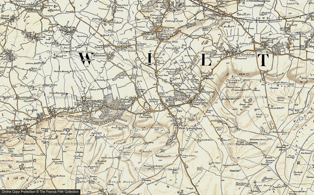 Old Map of Littleton Panell, 1898-1899 in 1898-1899