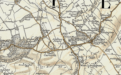 Old map of Littleton Panell in 1898-1899