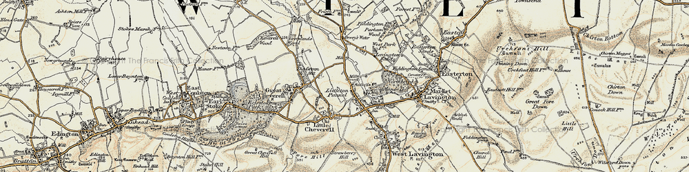 Old map of Littleton Panell in 1898-1899