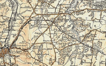 Old map of Briddlesford Lodge in 1899