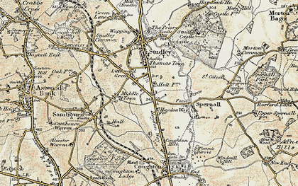 Old map of Littlewood Green in 1899-1902