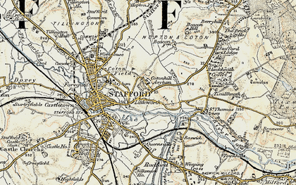 Old map of Littleworth in 1902
