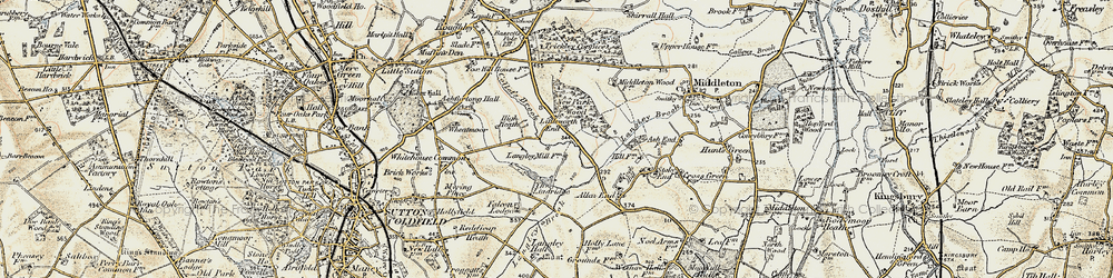 Old map of Littleworth End in 1901-1902