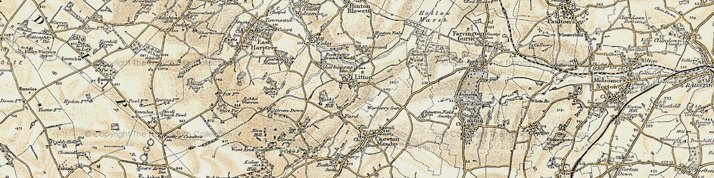 Old map of Litton in 1899