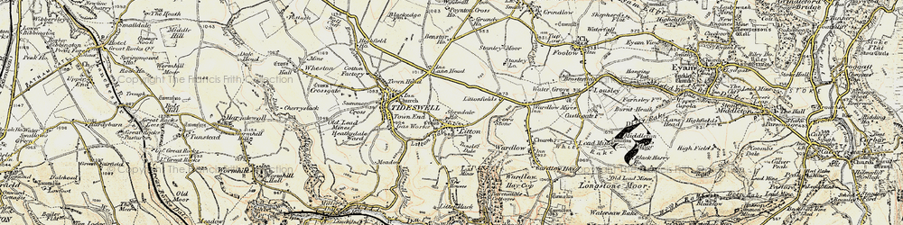 Old map of Litton in 1902-1903