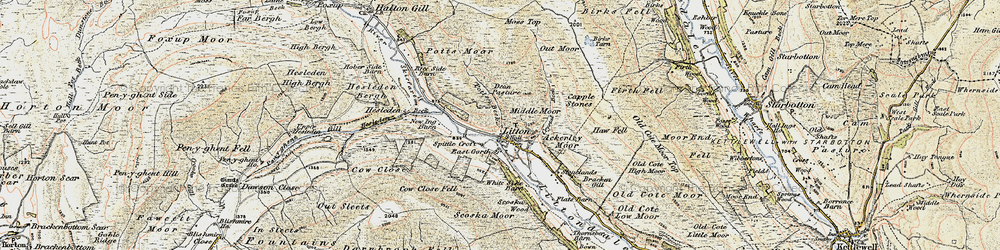 Old map of Bown Scar Wood in 1903-1904