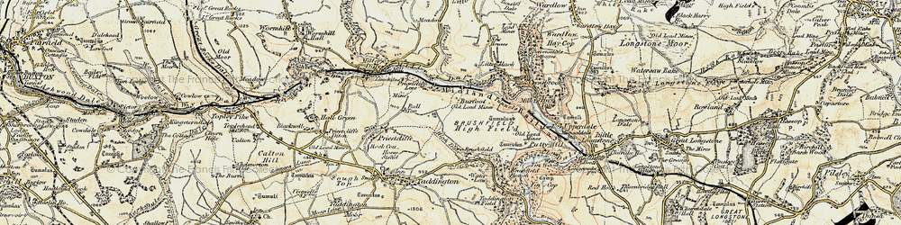 Old map of Litton Mill in 1902-1903