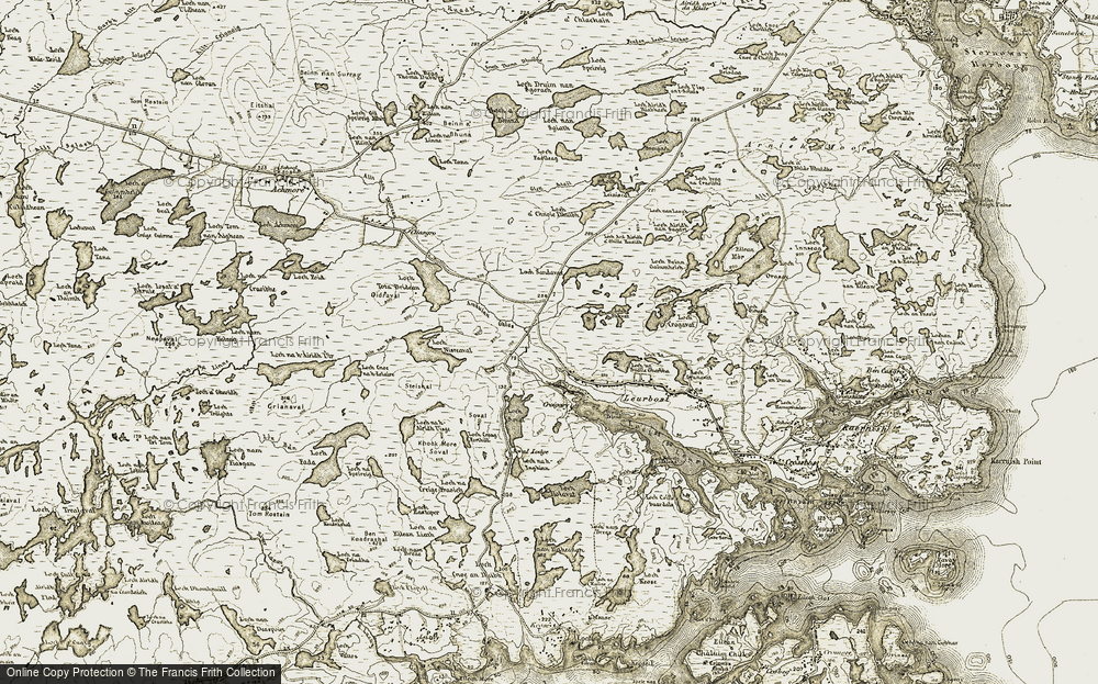 Old Map of Liurbost, 1909-1911 in 1909-1911