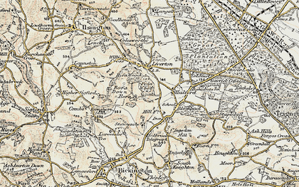Old map of Liverton in 1899-1900