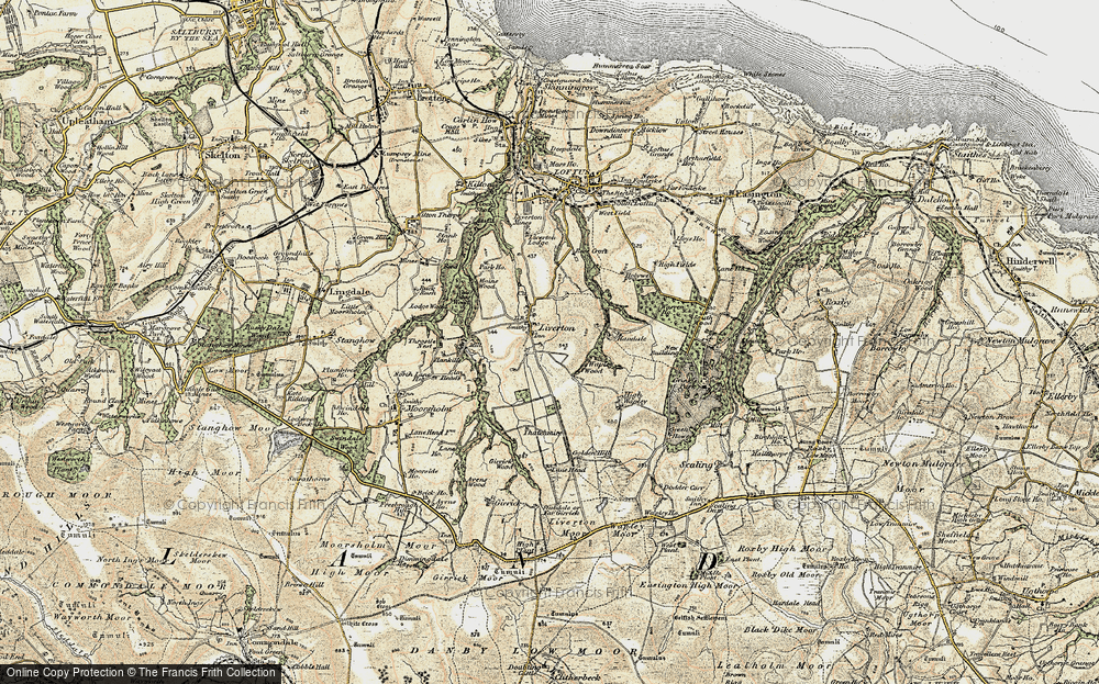 Old Map of Liverton, 1903-1904 in 1903-1904
