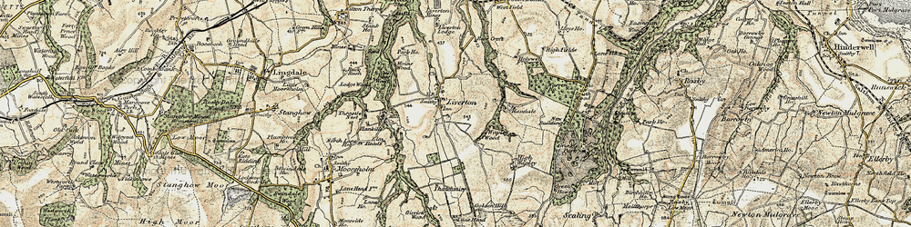 Old map of Liverton in 1903-1904