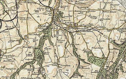 Old map of Liverton Mines in 1903-1904
