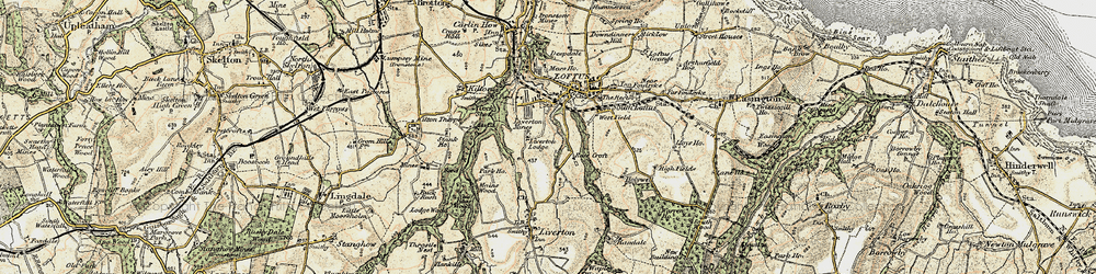 Old map of Liverton Mines in 1903-1904