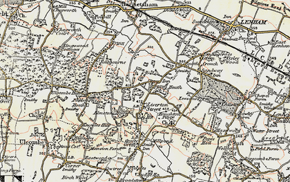 Old map of Liverton Street in 1897-1898