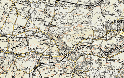 Old map of Livesey Street in 1897-1898