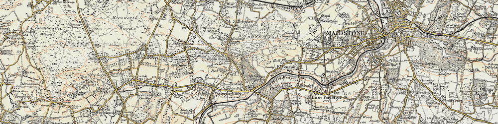 Old map of Livesey Street in 1897-1898