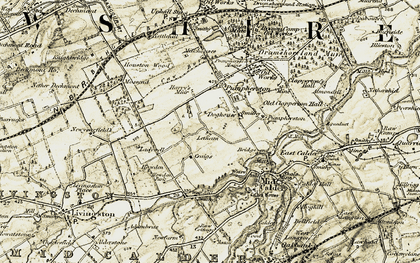 Old map of Livingston in 1904